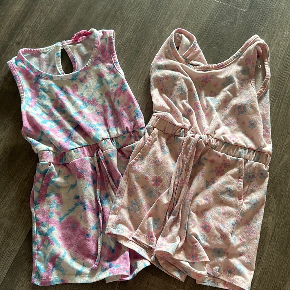 Short rompers girls size 4